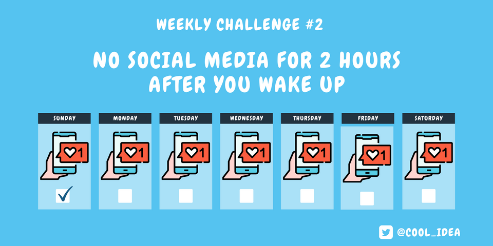 Weekly challenge #2 - No social media in the morning