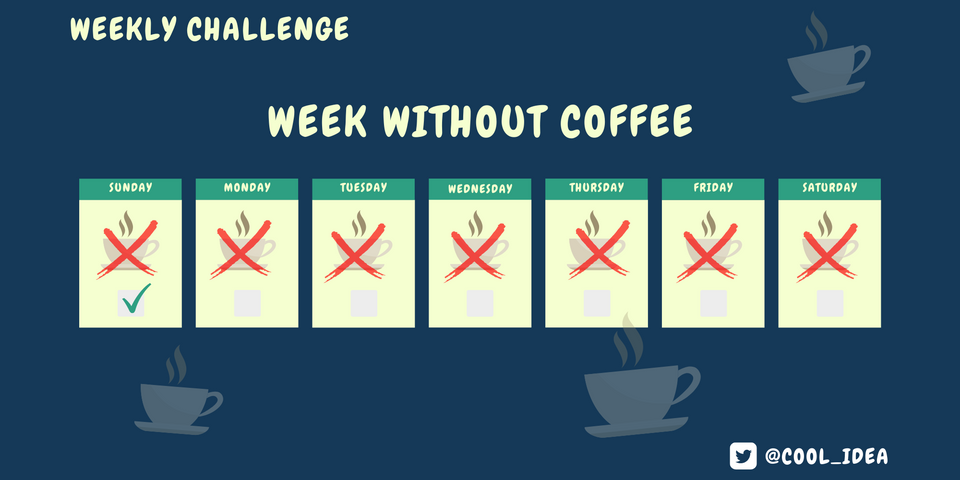 Weekly challenge #1 - Week without coffee ️☕️
